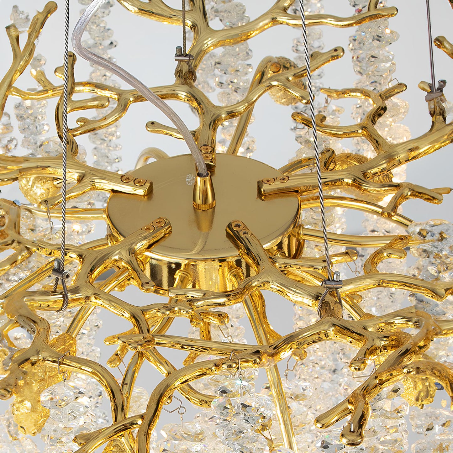 Crystal Chandelier Raindrop Hanging Pendant Lighting Fixture - Homevalley.co.uk