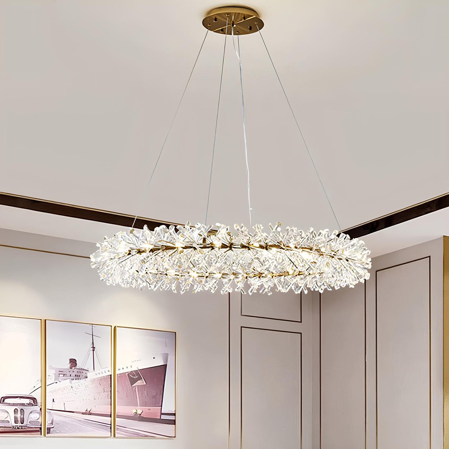 Nordic Round Crystal Chandelier - Homevalley.co.uk