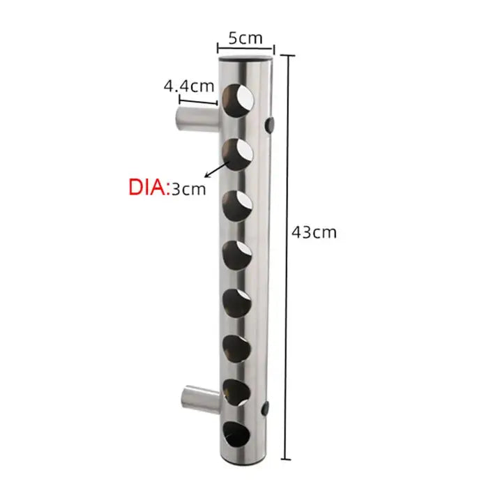 Wall Mounted Stainless Steel Wine Bottle Holder - Homevalley.co.uk