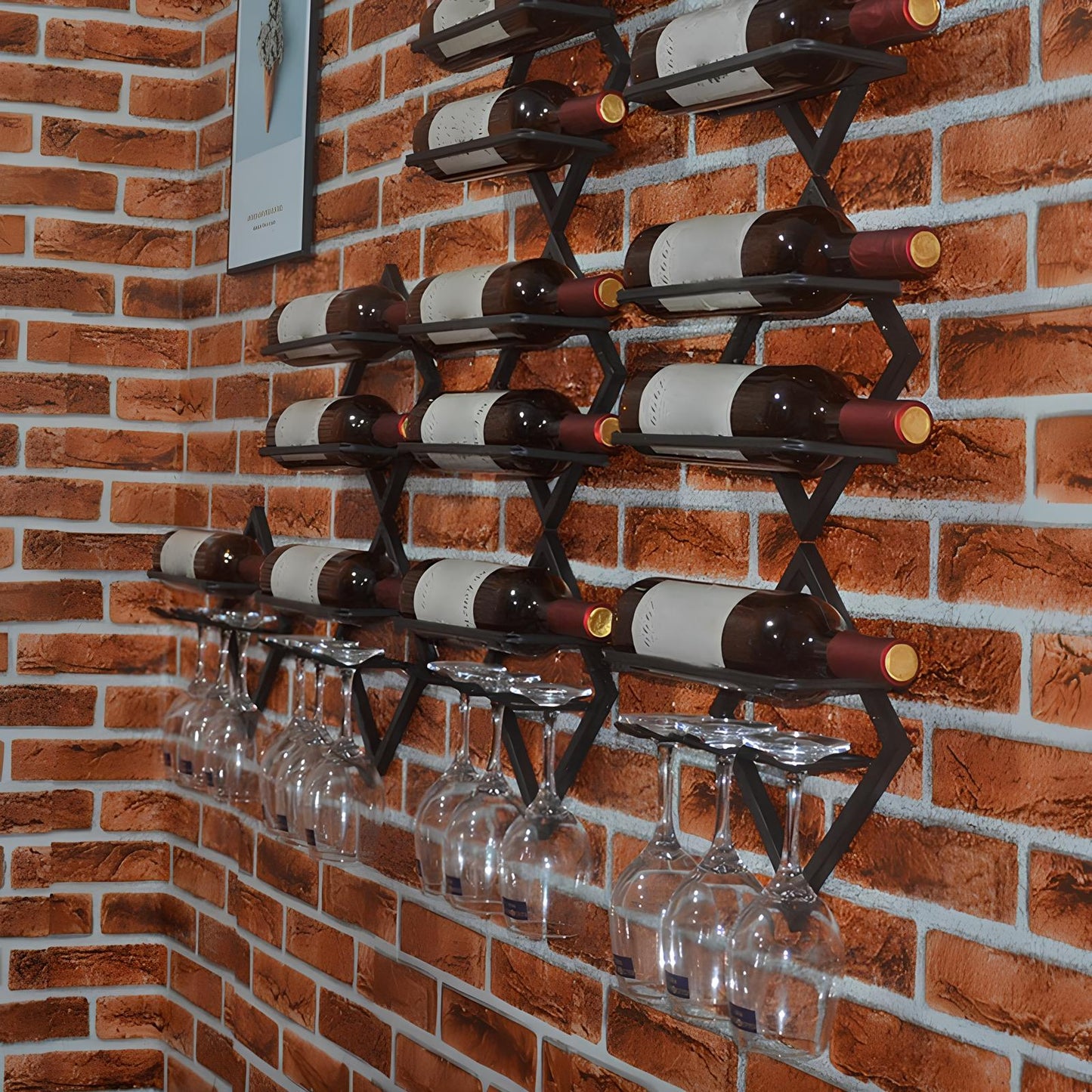 Wall Mounted Wine Rack, 1 piece - Homevalley.co.uk