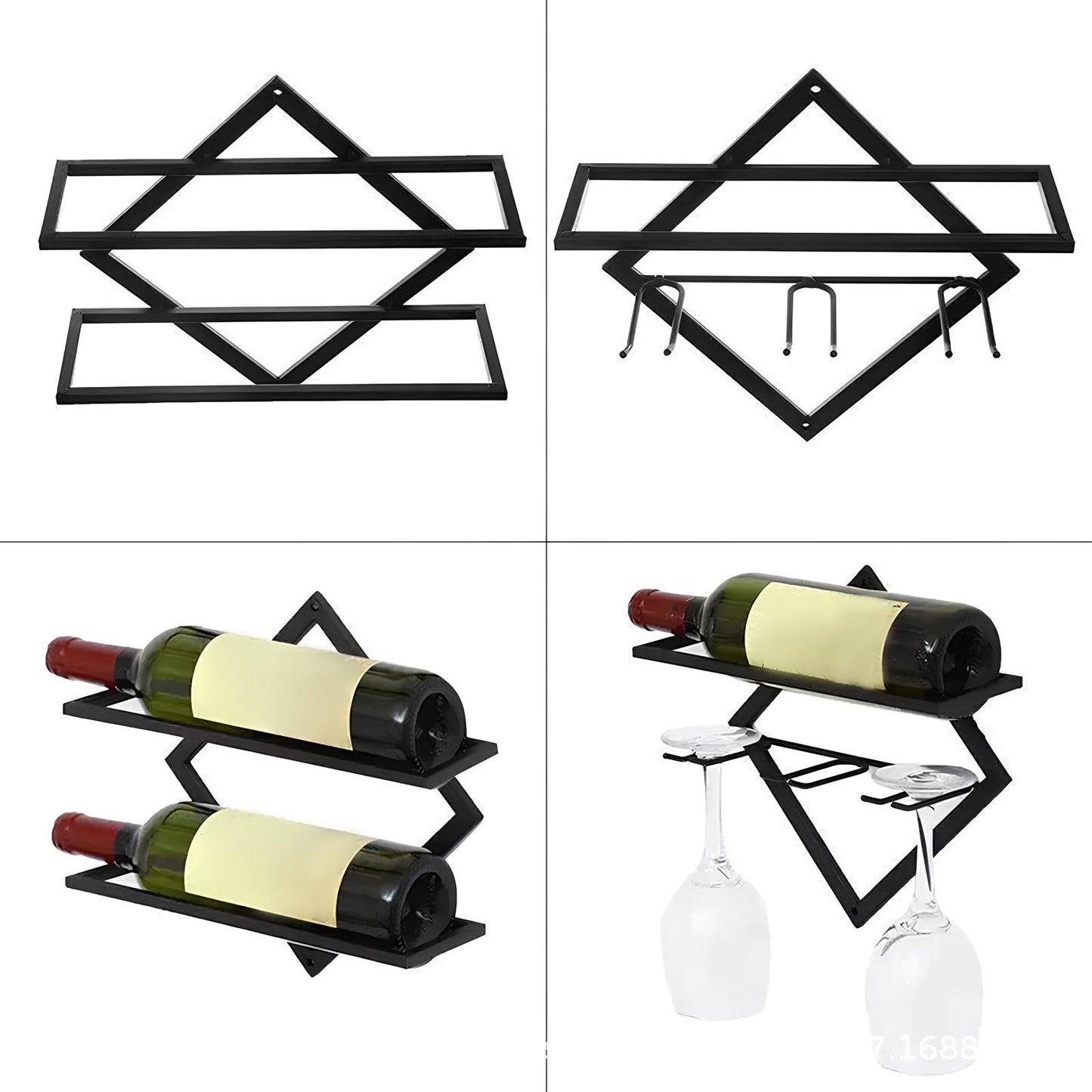 Wall Mounted Wine Rack, 1 piece - Homevalley.co.uk