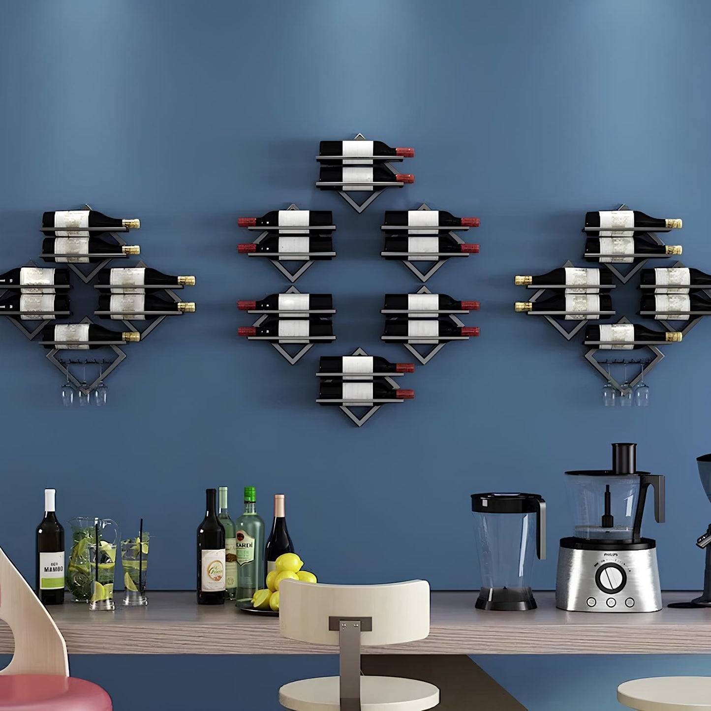 Wall Mounted Wine Rack, 1 piece - Homevalley.co.uk
