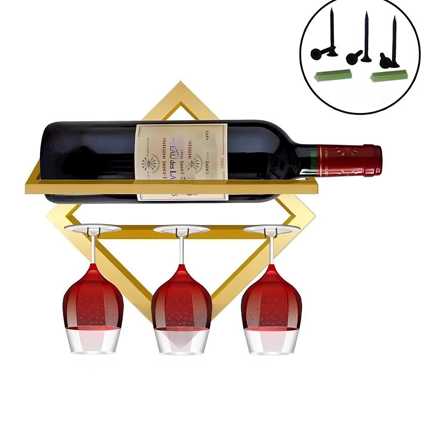 Wall Mounted Wine Rack, 1 piece - Homevalley.co.uk