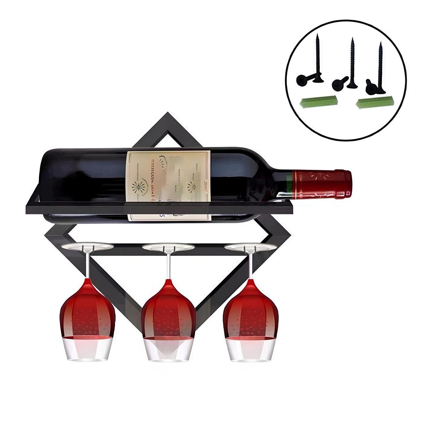 Wall Mounted Wine Rack, 1 piece - Homevalley.co.uk