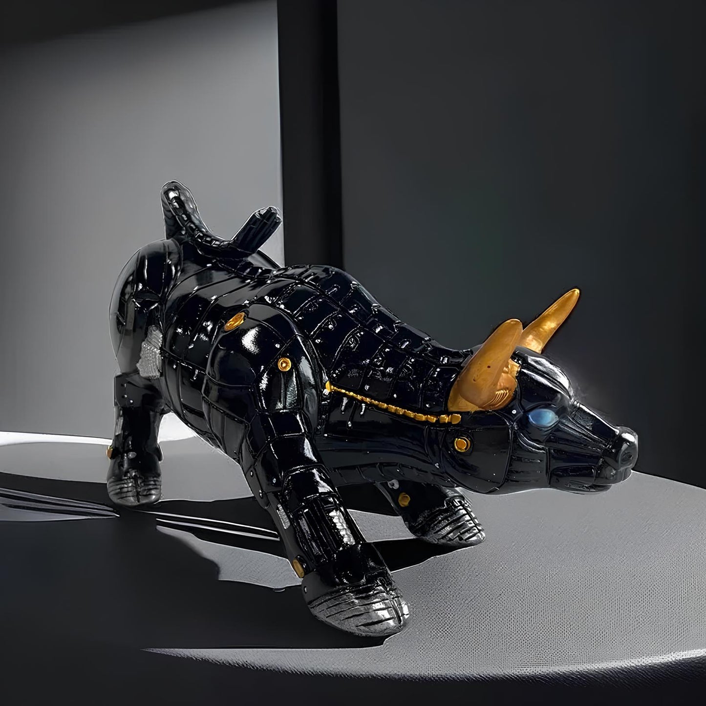 Wall Street Bull Market Resin Ornament Feng Shui Fortune Statue Wealth Figurine - Homevalley.co.uk