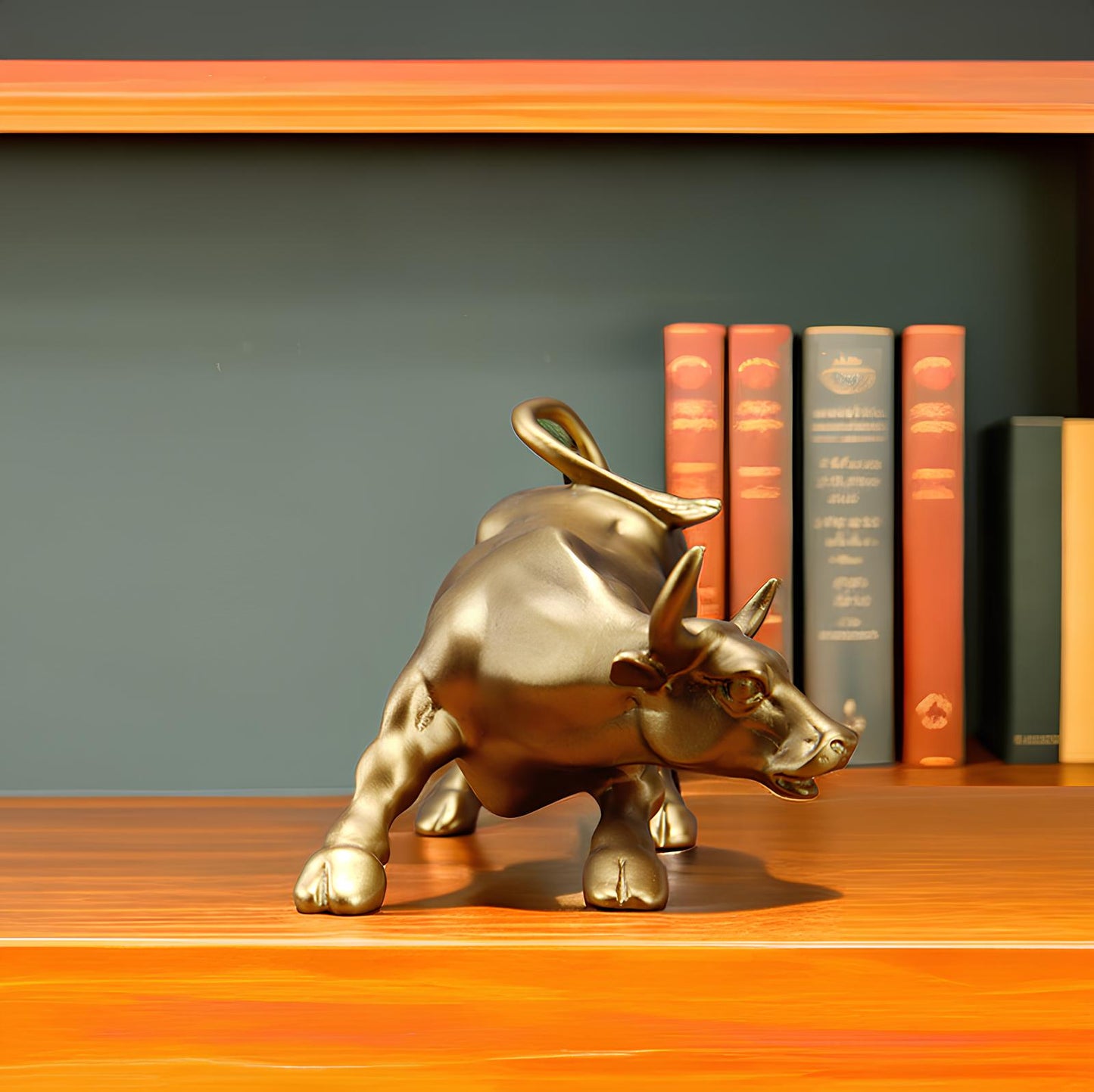 Wall Street Bull Market Resin Ornament Feng Shui Fortune Statue Wealth Figurine - Homevalley.co.uk