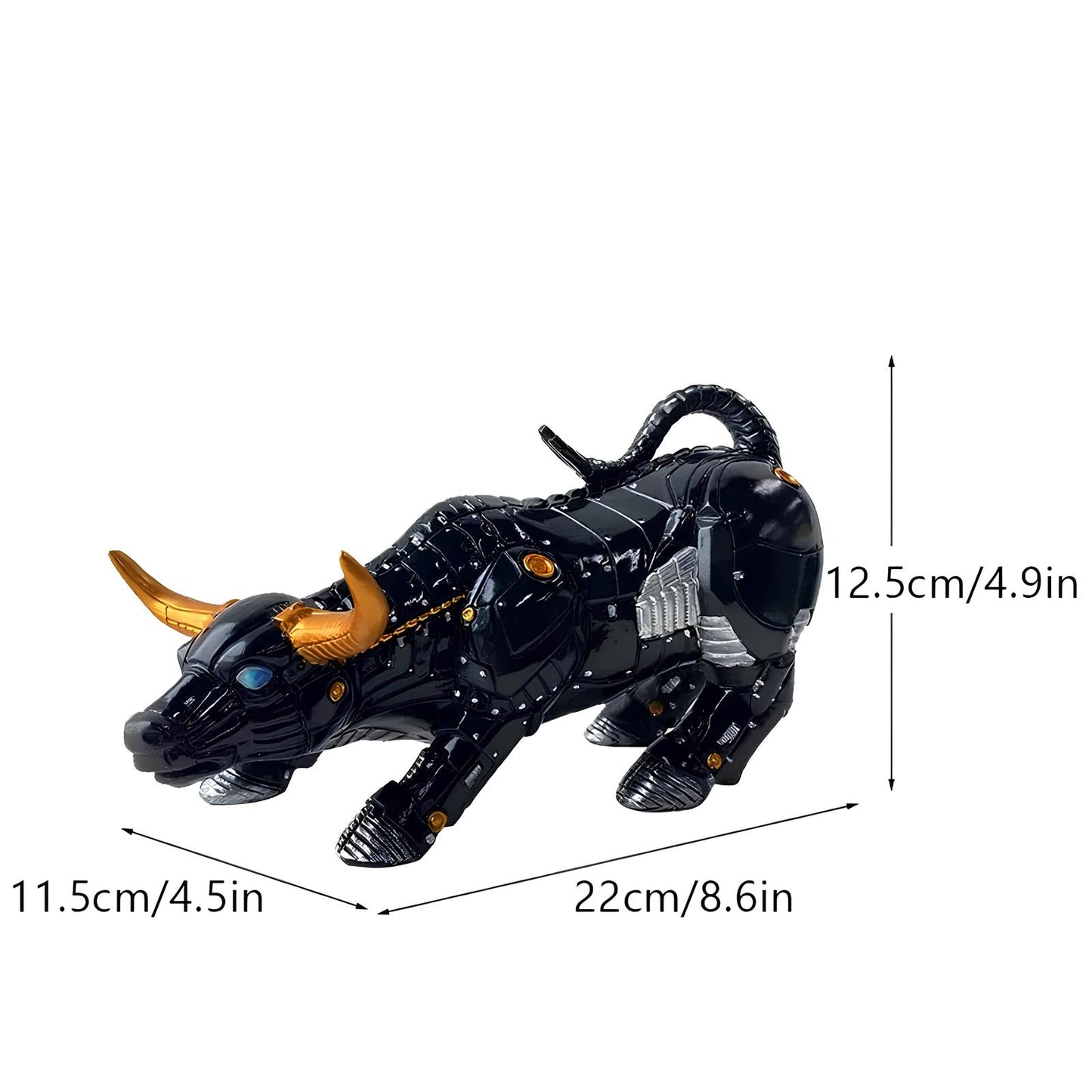Wall Street Bull Market Resin Ornament Feng Shui Fortune Statue Wealth Figurine - Homevalley.co.uk