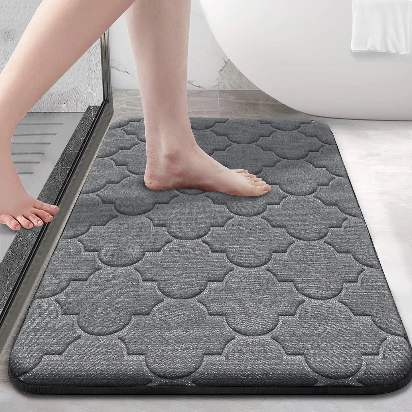 Water Absorbent Non-Slip Memory Foam Bathroom Mat – Soft, Quick-Drying, and Comfortable - Homevalley.co.uk
