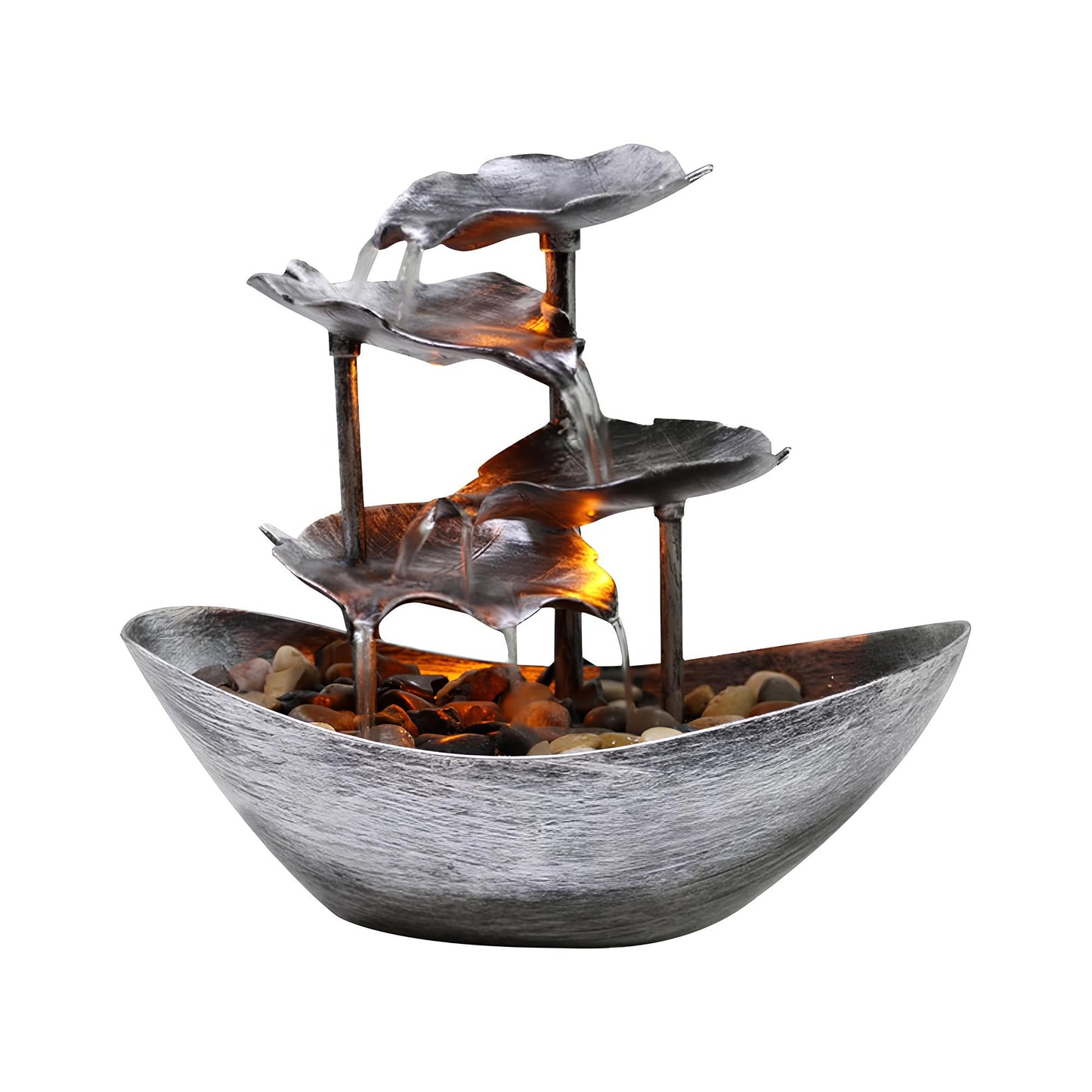 Water Over Sailing Lotus Leaf Tabletop Fountain Waterfall - Homevalley.co.uk