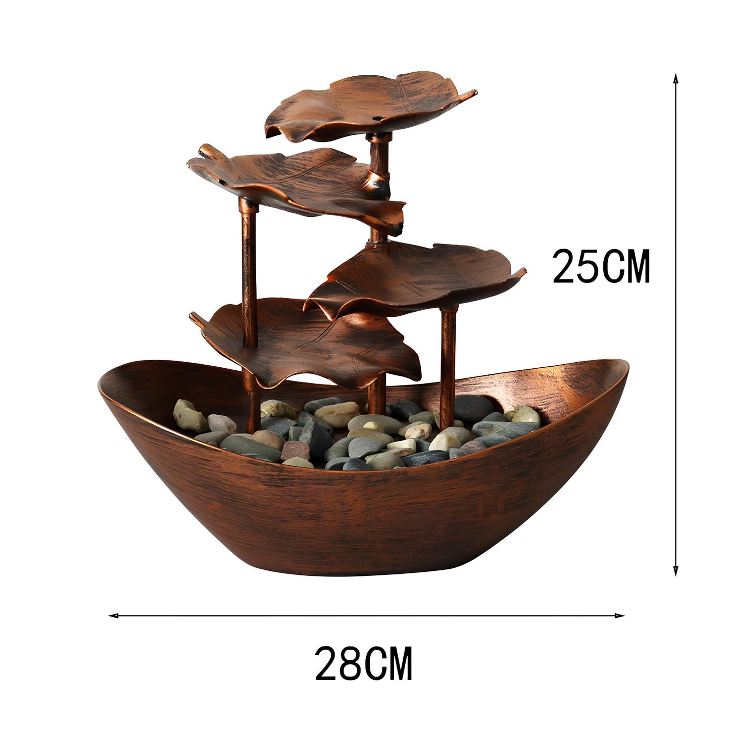 Water Over Sailing Lotus Leaf Tabletop Fountain Waterfall - Homevalley.co.uk