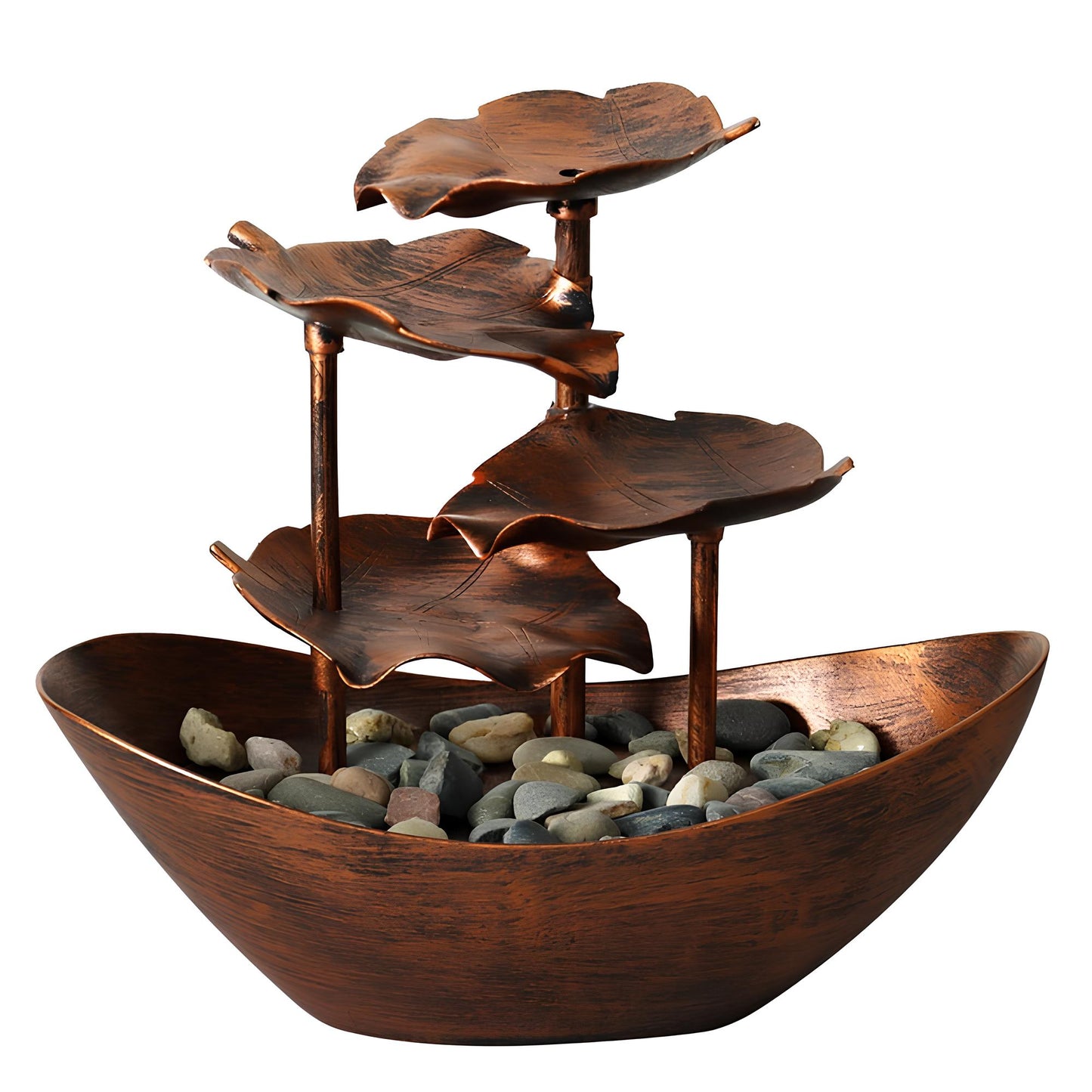 Water Over Sailing Lotus Leaf Tabletop Fountain Waterfall - Homevalley.co.uk