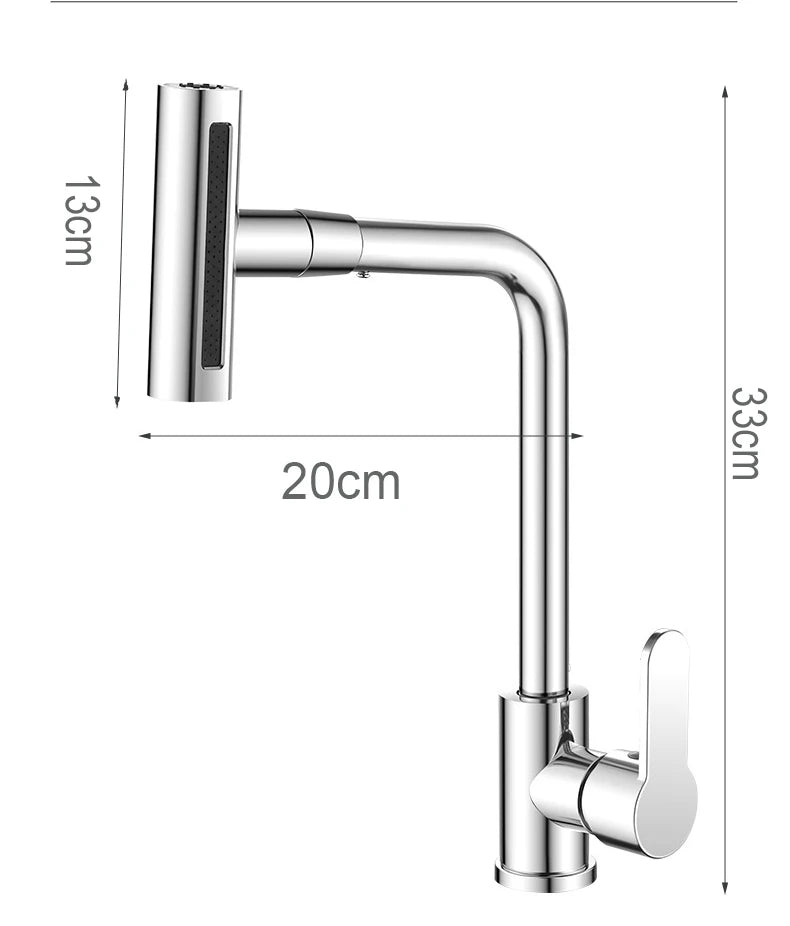 Waterfall Kitchen Faucet, 360° Rotation - Homevalley.co.uk