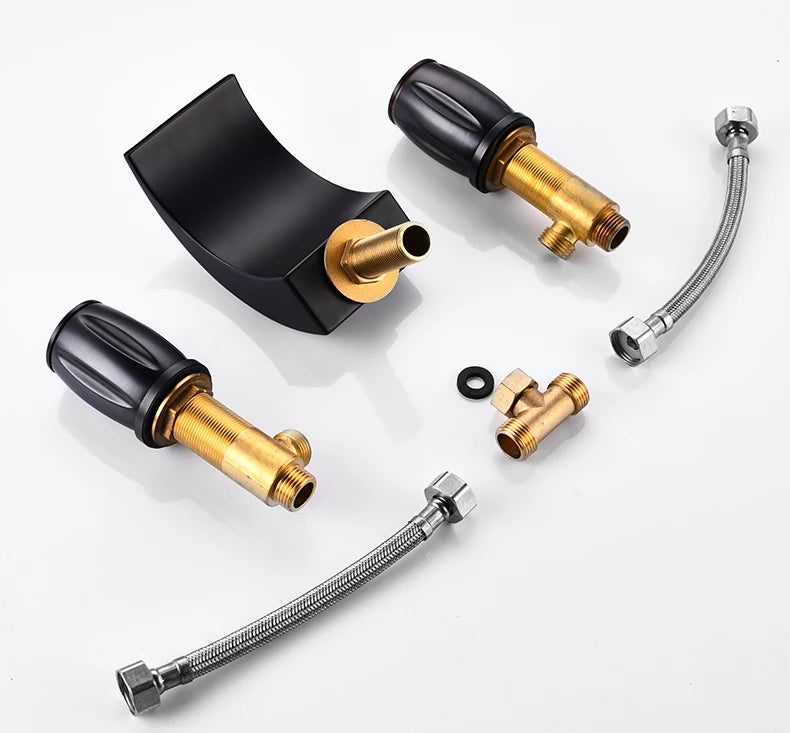 Waterfall Three Piece Bathroom Faucet - Homevalley.co.uk