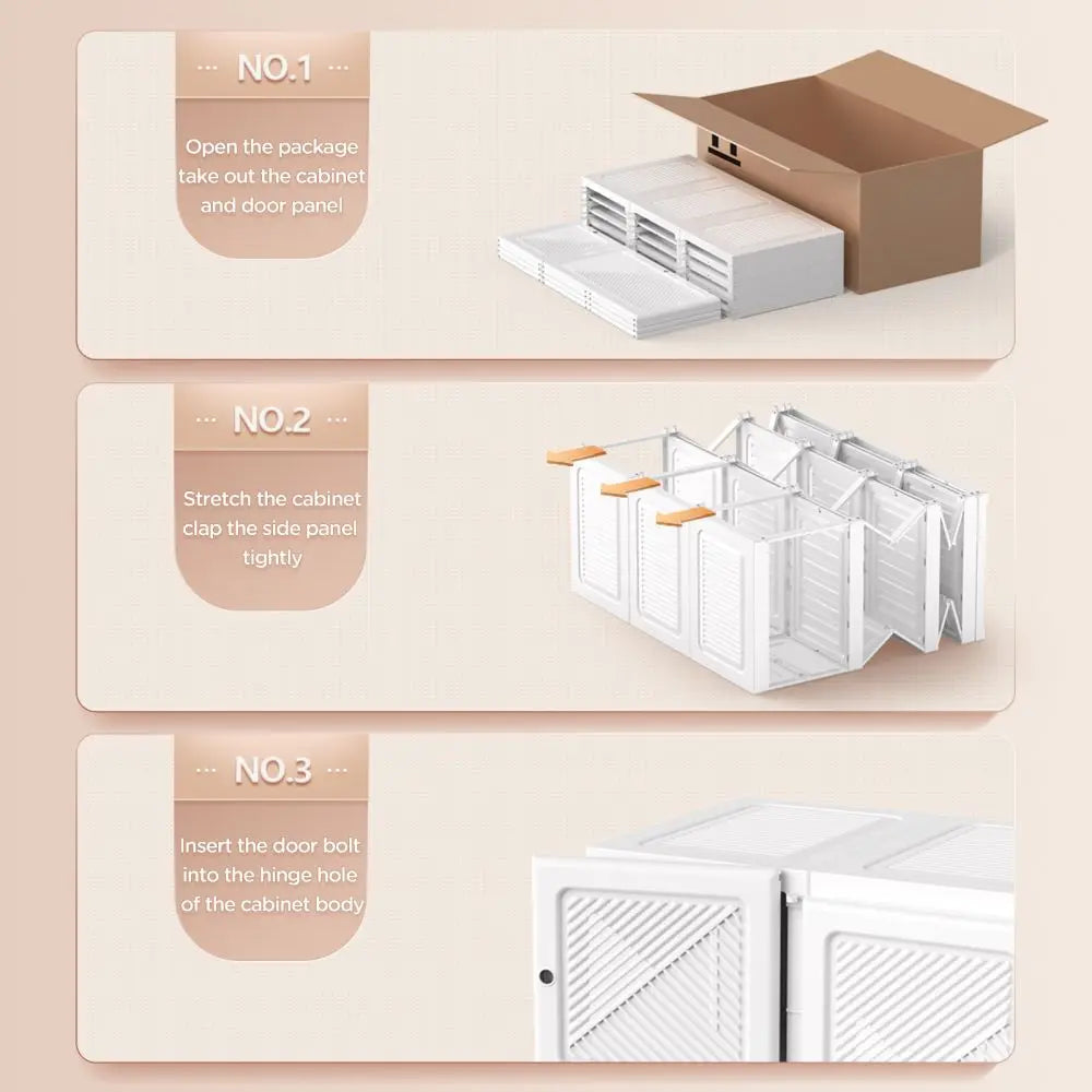White Portable Wardrobe Closet Storage Organizer - Homevalley.co.uk