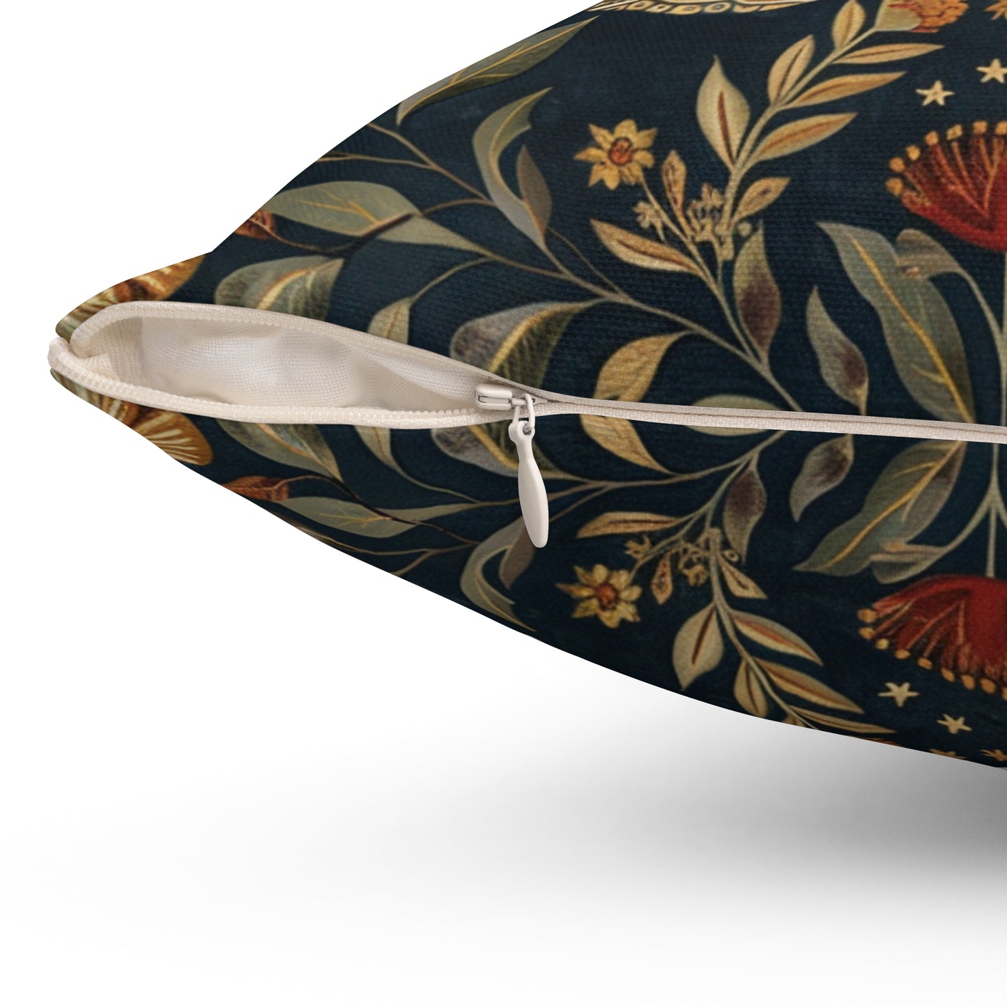 William Morris Style Square Pillow Butterfly Design, Fowers and Butterflies, Butterfly Lovers, Nature Lovers, insert included - Homevalley.co.uk