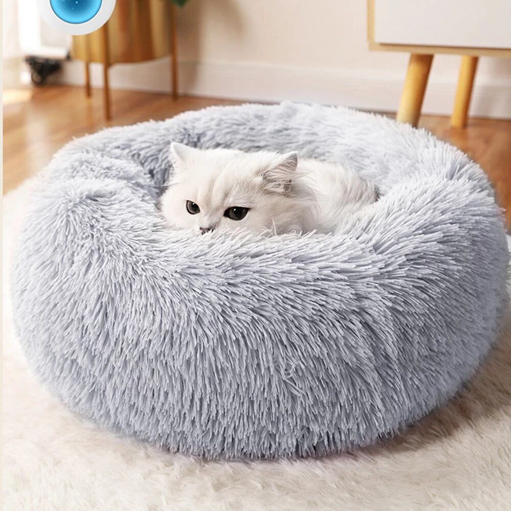 Round Fluffy Cat / Dog Bed - Homevalley.co.uk