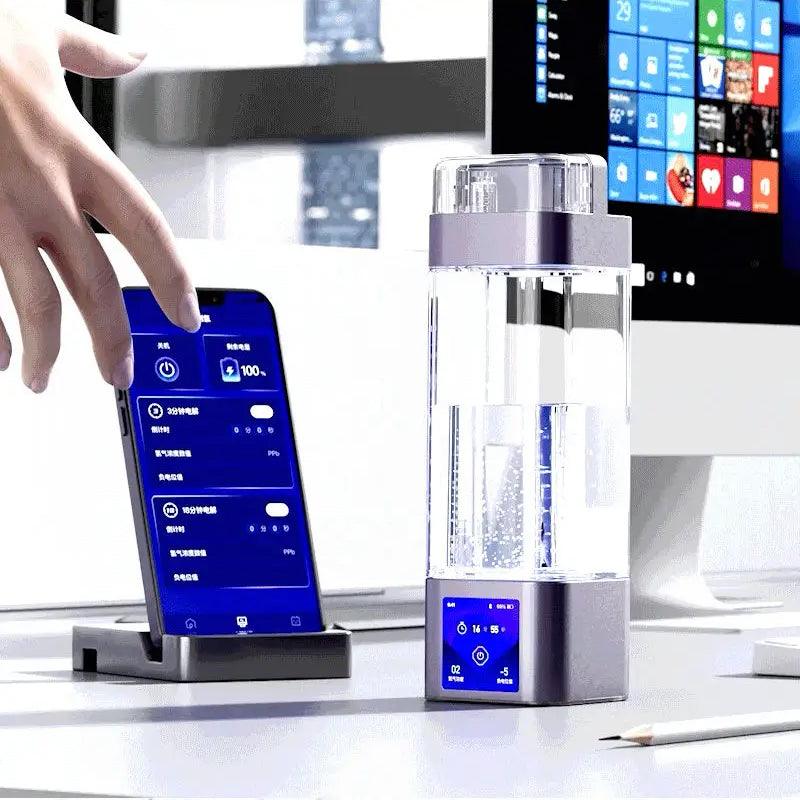 10000PPB H2 Portable Rich Hydrogen Water Bottle with inhaler - Homevalley.co.uk