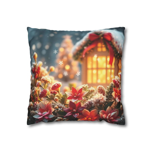 Christmas Square Pillowcase, Holiday Cushion Cover, Festive Throw Pillow, Xmas Decor, Home Decor Gift - Homevalley.co.uk