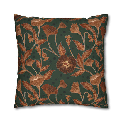 Seamise Cat Cushion Cover, Flowers Cushion Cover, Floral Pillow, Botanical Pillow, Animal Lovers - Homevalley.co.uk