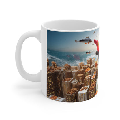 Super Man, Super Cat, Funny Cat Coffee Mug, Funny Pets Coffee Cup, 11oz, 15oz - Homevalley.co.uk
