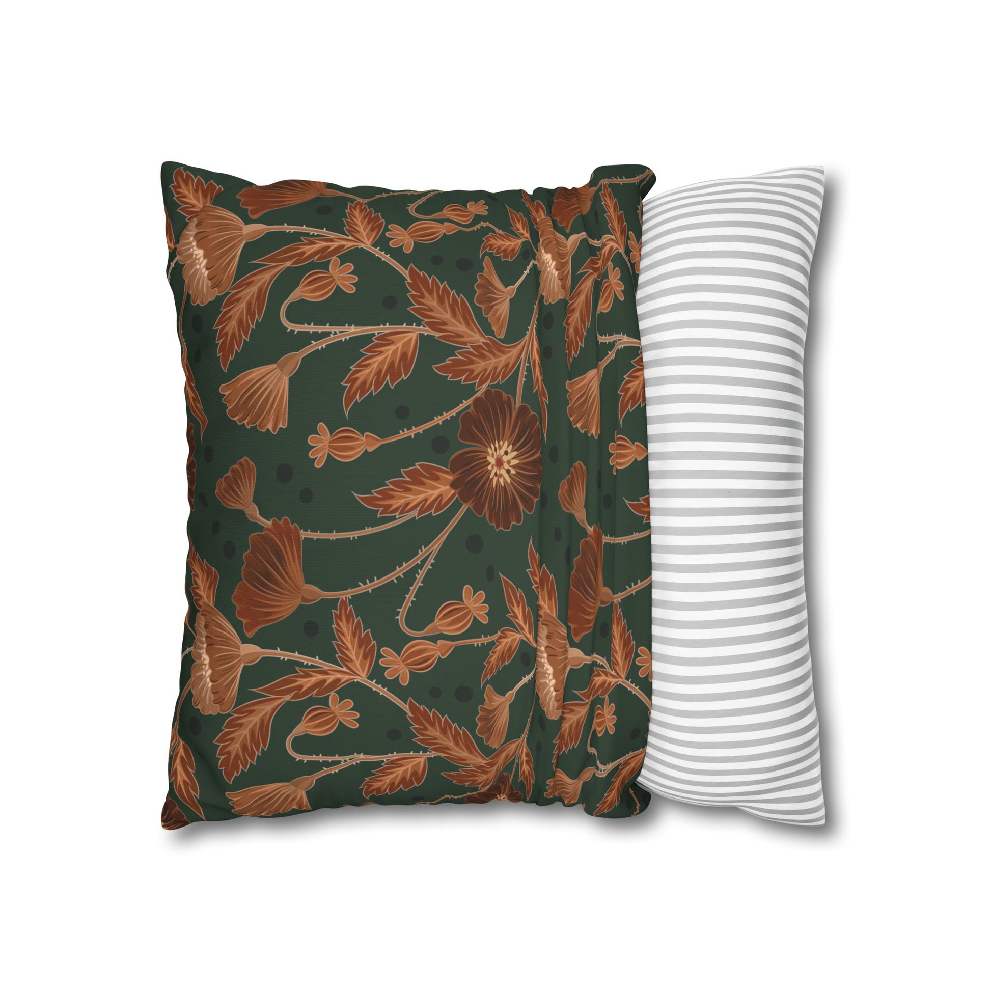 Seamise Cat Cushion Cover, Flowers Cushion Cover, Floral Pillow, Botanical Pillow, Animal Lovers - Homevalley.co.uk