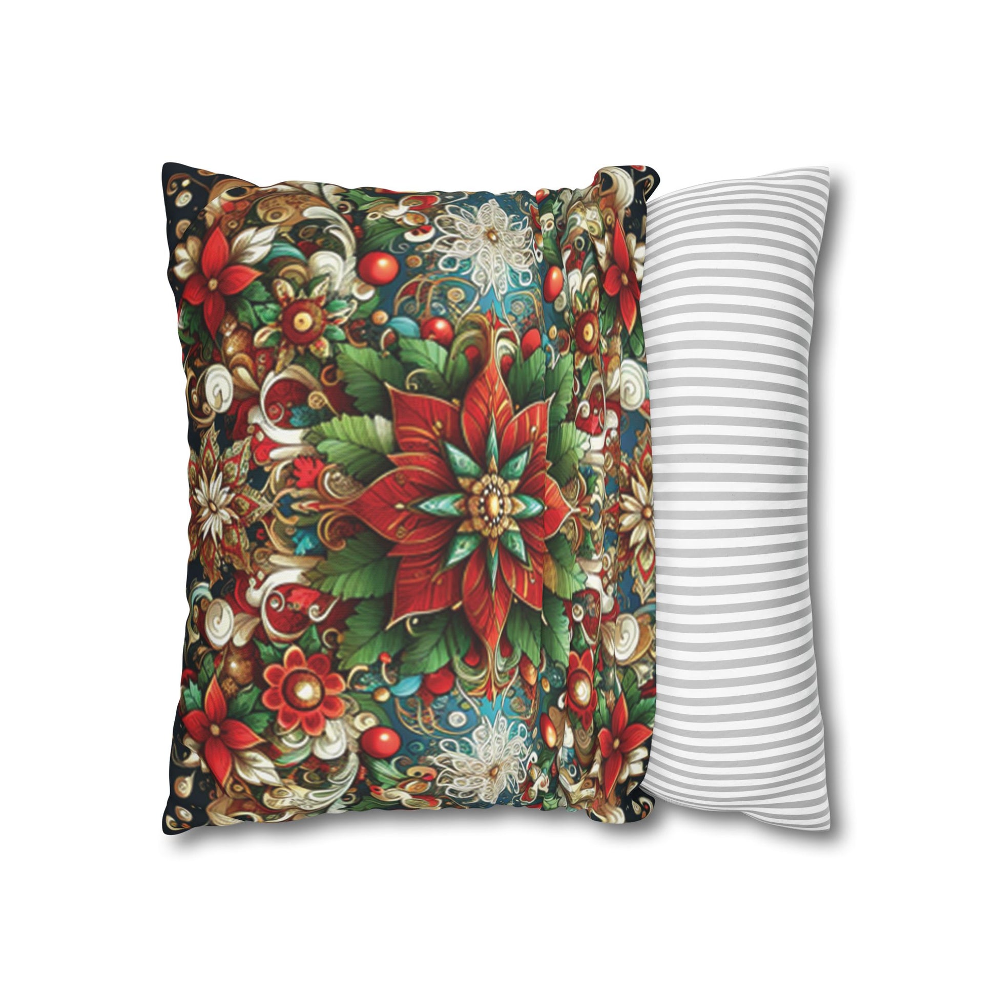 Christmas Square Pillowcase, Holiday Cushion Cover, Festive Throw Pillow, Xmas Decor, Home Decor Gift - Homevalley.co.uk