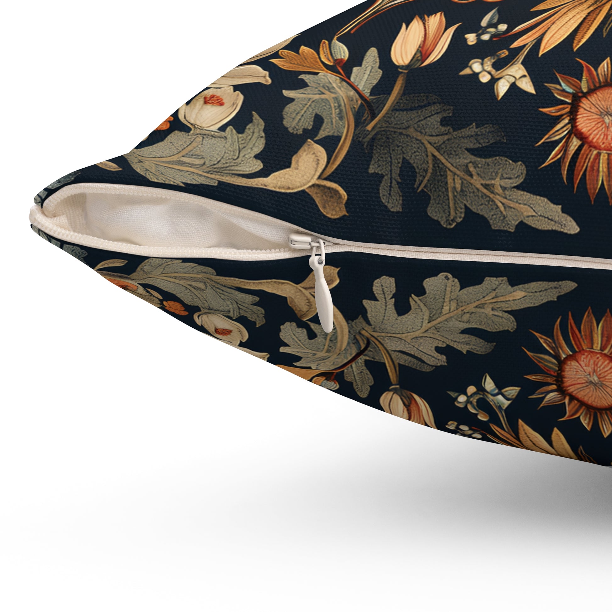 Butterfly Design Square Pillow, Butterflies and Flowers, insert included - Homevalley.co.uk