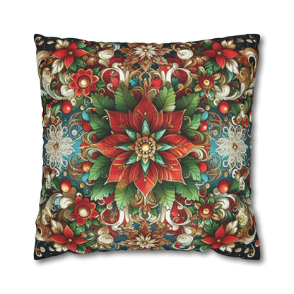 Christmas Square Pillowcase, Holiday Cushion Cover, Festive Throw Pillow, Xmas Decor, Home Decor Gift - Homevalley.co.uk