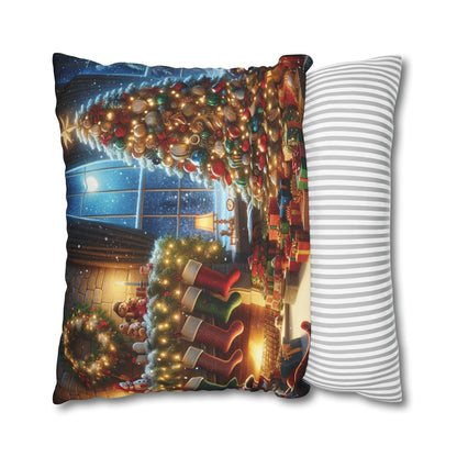 Christmas Square Pillowcase, Holiday Cushion Cover, Festive Throw Pillow, Xmas Decor, Home Decor Gift - Homevalley.co.uk