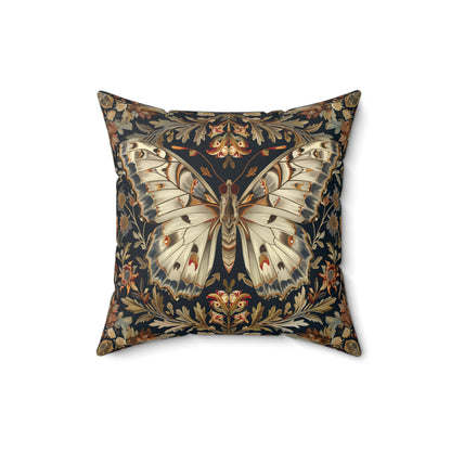 Butterfly Design Square Pillow, Butterflies and Flowers, insert included - Homevalley.co.uk
