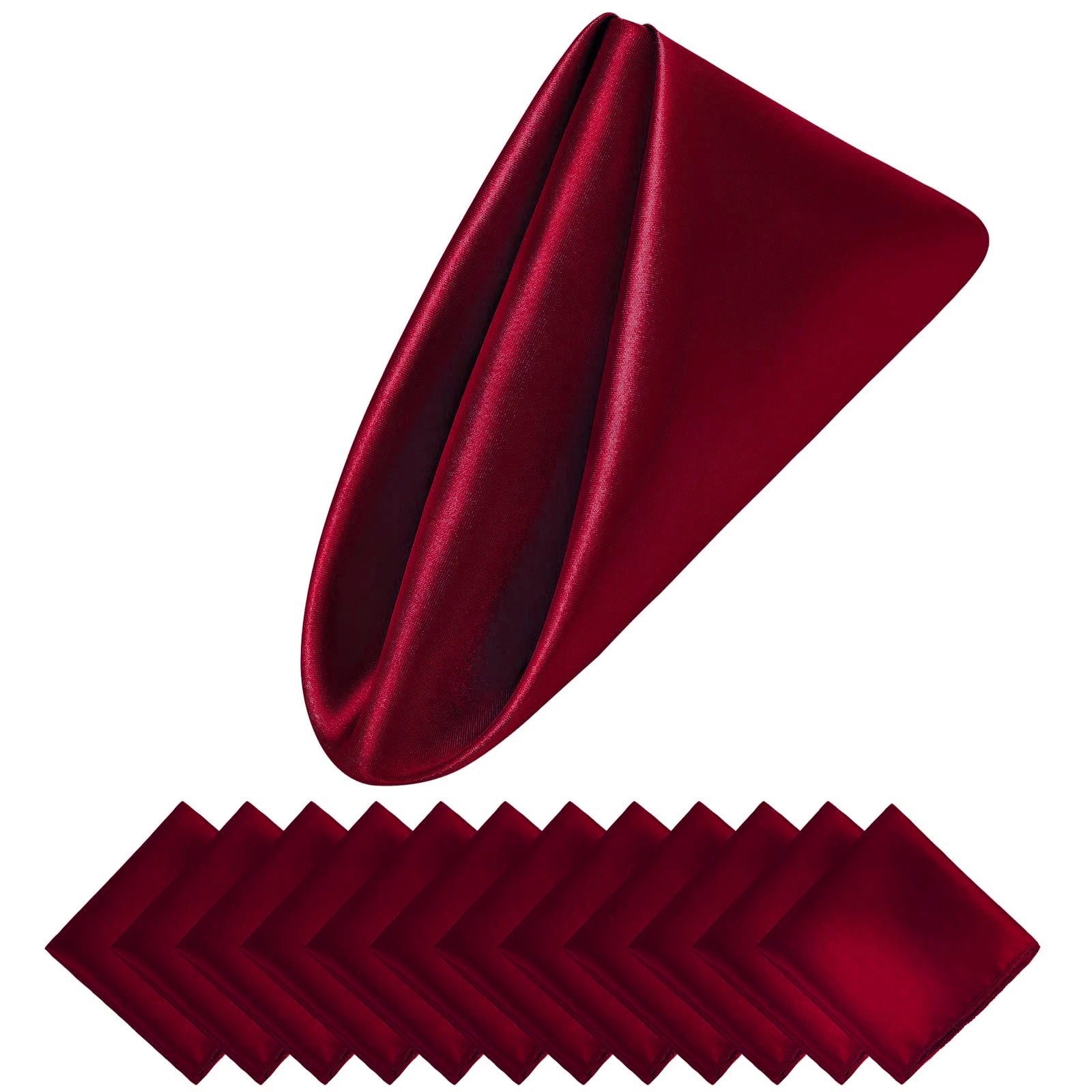 12PCS Christmas Wedding Satin Napkins Soft Table Decoration, 30x30cm - Homevalley.co.uk
