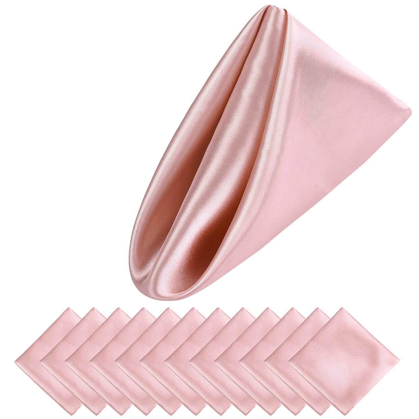12PCS Christmas Wedding Satin Napkins Soft Table Decoration, 30x30cm - Homevalley.co.uk