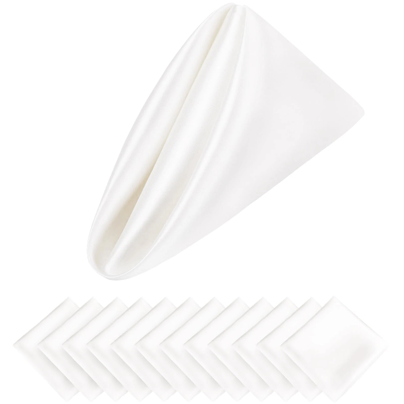 12PCS Christmas Wedding Satin Napkins Soft Table Decoration, 30x30cm - Homevalley.co.uk