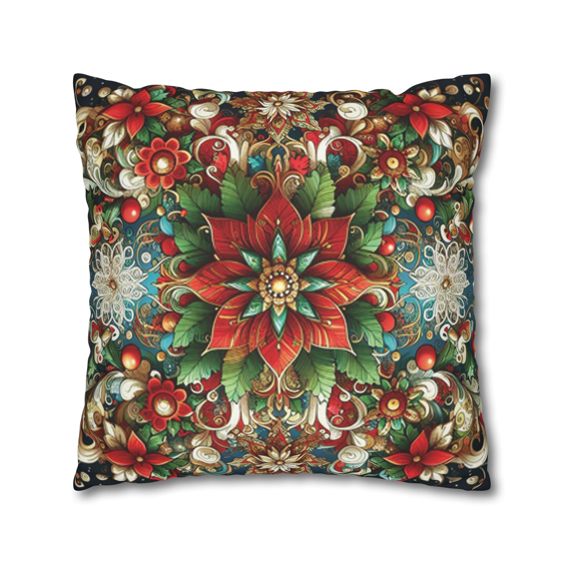 Christmas Square Pillowcase, Holiday Cushion Cover, Festive Throw Pillow, Xmas Decor, Home Decor Gift - Homevalley.co.uk