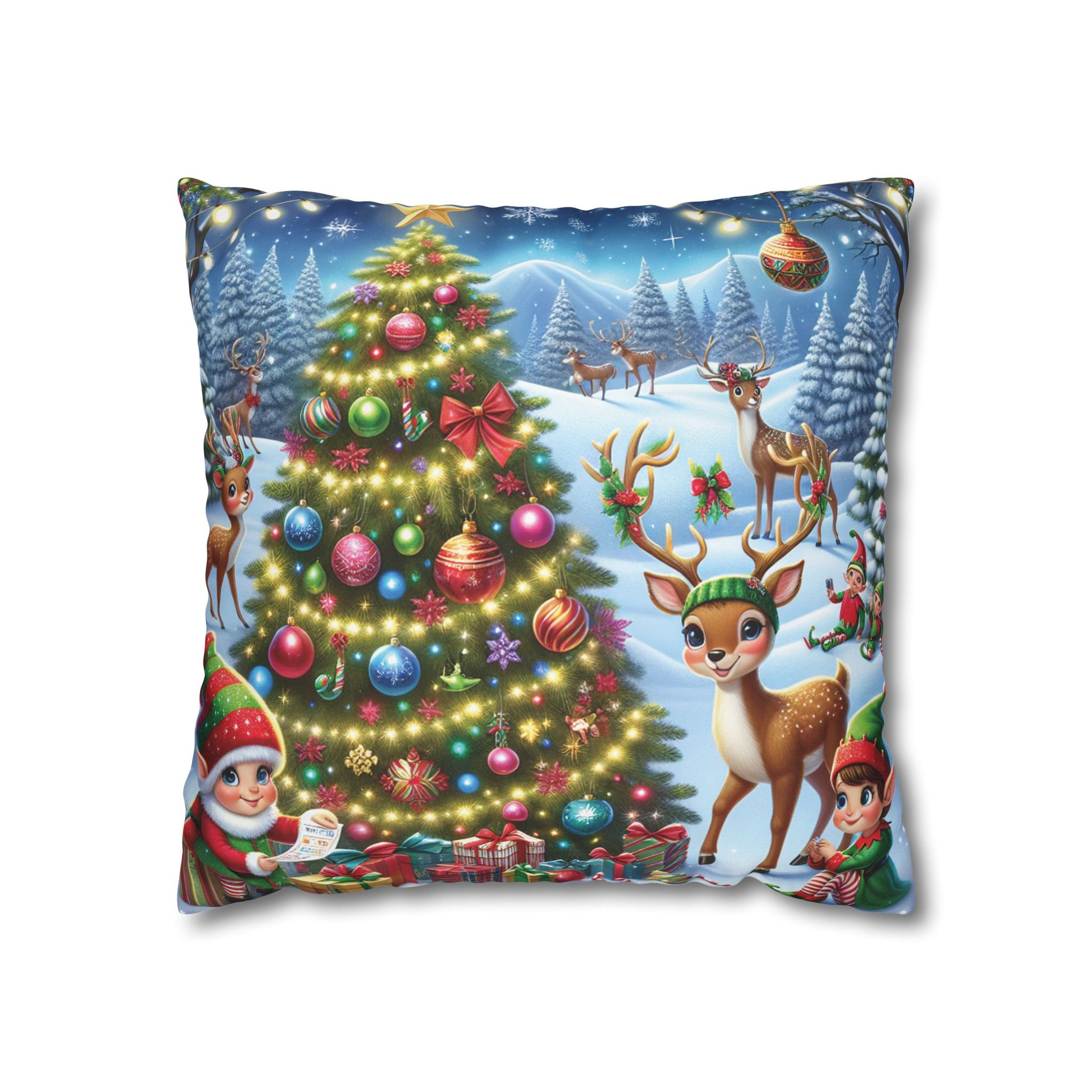 Christmas Square Pillowcase, Holiday Cushion Cover, Festive Throw Pillow, Xmas Decor, Home Decor Gift - Homevalley.co.uk