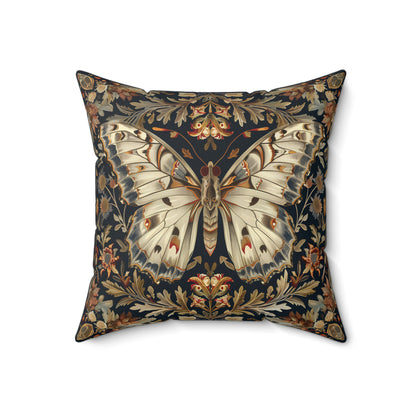 Butterfly Design Square Pillow, Butterflies and Flowers, insert included - Homevalley.co.uk