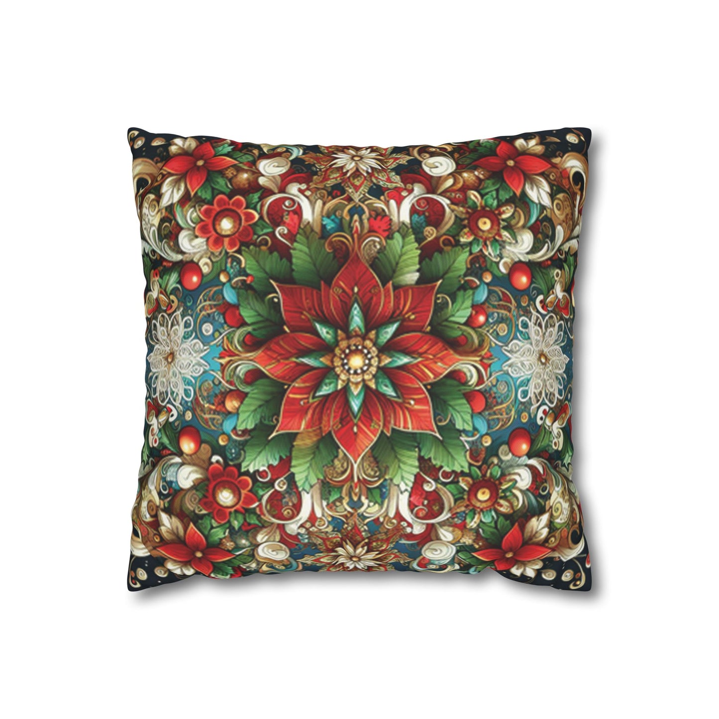 Christmas Square Pillowcase, Holiday Cushion Cover, Festive Throw Pillow, Xmas Decor, Home Decor Gift - Homevalley.co.uk