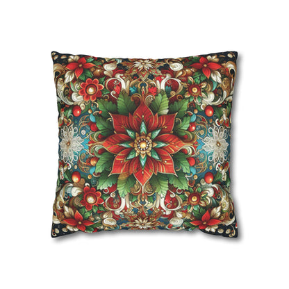 Christmas Square Pillowcase, Holiday Cushion Cover, Festive Throw Pillow, Xmas Decor, Home Decor Gift - Homevalley.co.uk