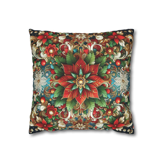 Christmas Square Pillowcase, Holiday Cushion Cover, Festive Throw Pillow, Xmas Decor, Home Decor Gift - Homevalley.co.uk