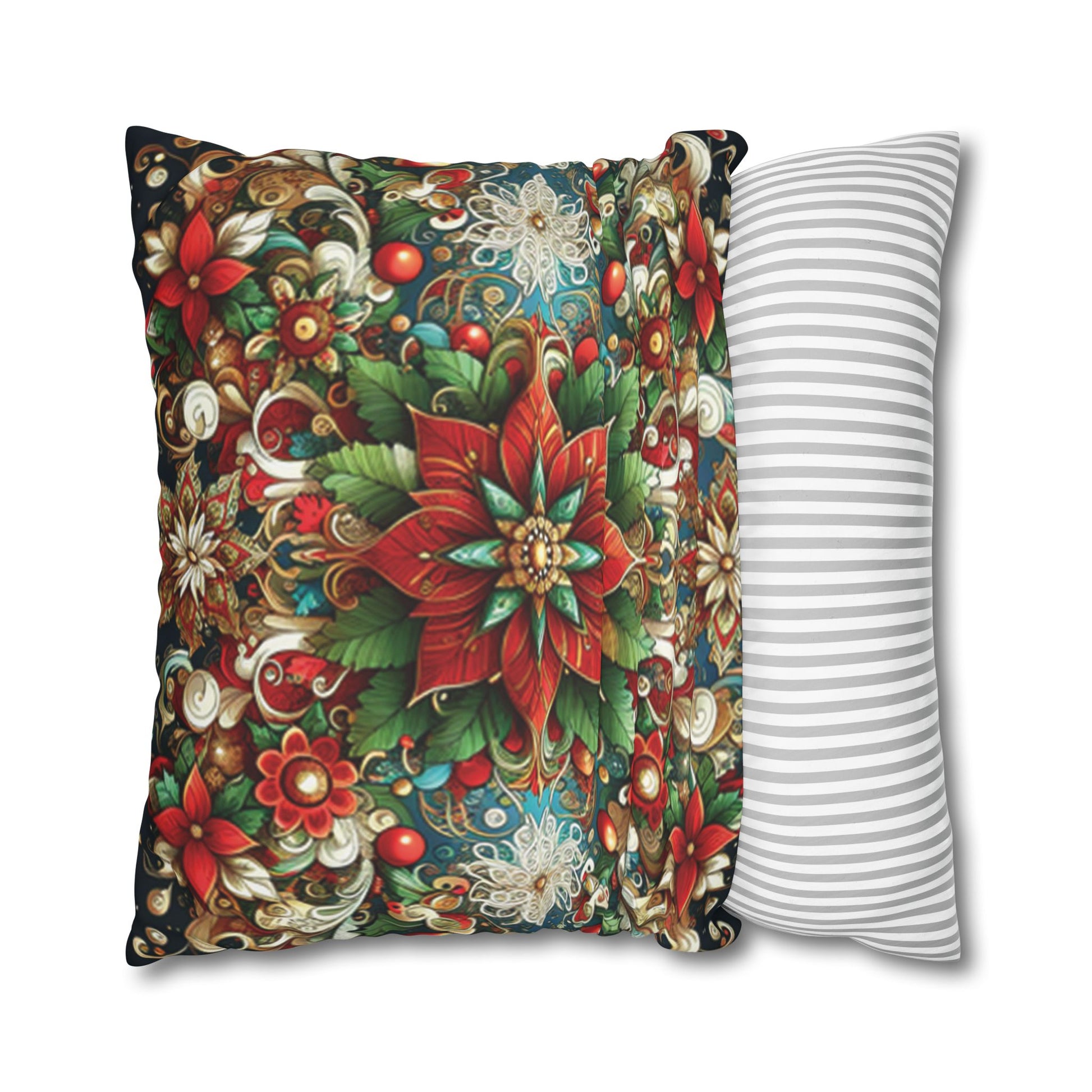 Christmas Square Pillowcase, Holiday Cushion Cover, Festive Throw Pillow, Xmas Decor, Home Decor Gift - Homevalley.co.uk