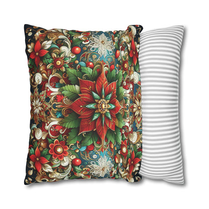 Christmas Square Pillowcase, Holiday Cushion Cover, Festive Throw Pillow, Xmas Decor, Home Decor Gift - Homevalley.co.uk