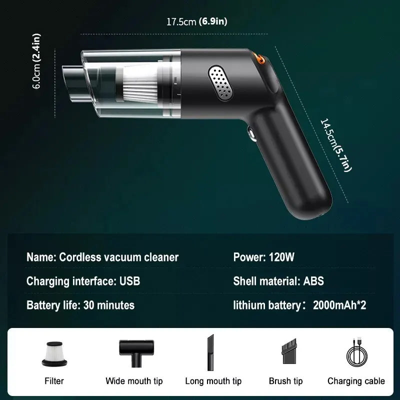 15000Pa Wireless Handheld Car Vacuum Cleaner - Homevalley.co.uk