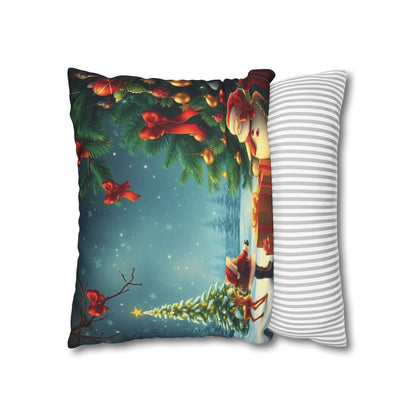 Christmas Square Pillowcase, Holiday Cushion Cover, Festive Throw Pillow, Xmas Decor, Home Decor Gift - Homevalley.co.uk