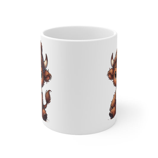 Highland Cow Coffee Mug, Cow Mug, Cottagecore Coffee Mug, Botanical Tea Cup, Flower Garden Mug, Mothers Day GiftCups, 11oz - Homevalley.co.uk
