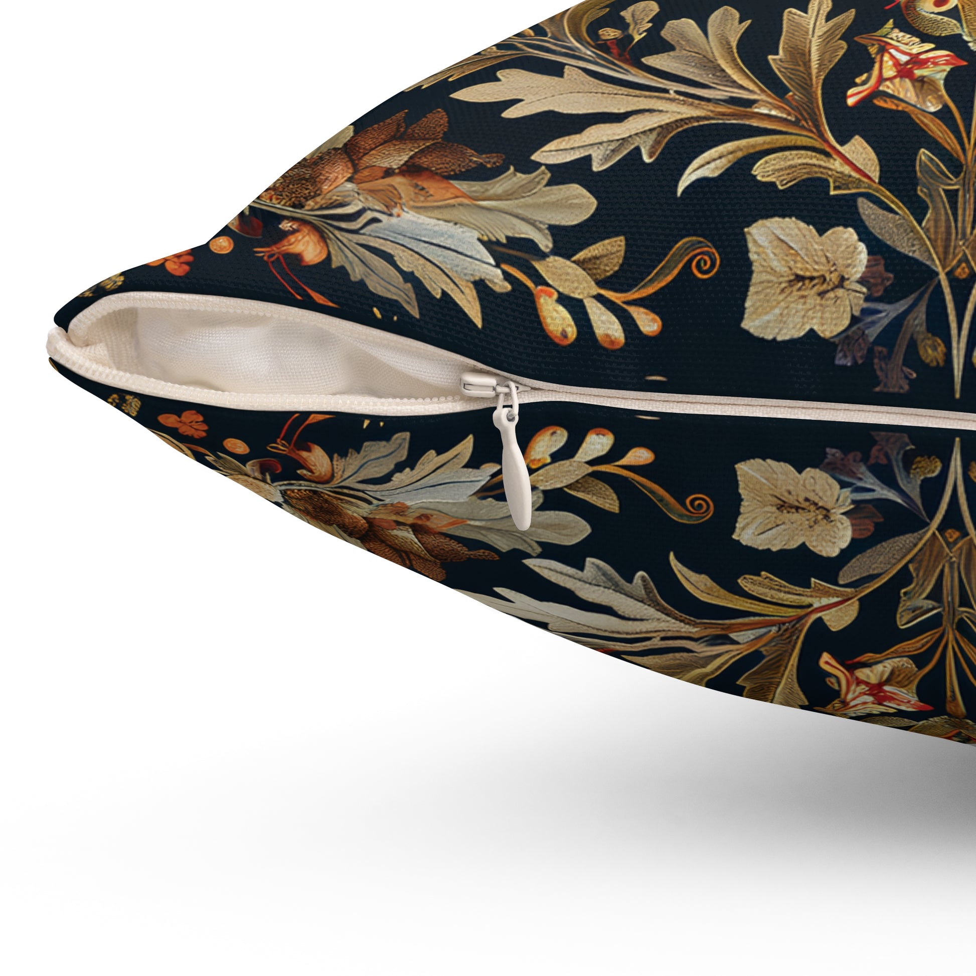 Butterfly Design Square Pillow, Butterflies and Flowers, insert included - Homevalley.co.uk