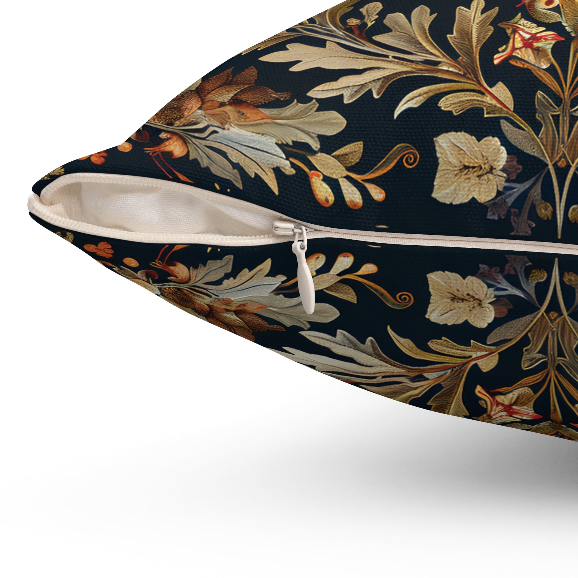 Butterfly Design Square Pillow, Butterflies and Flowers, insert included - Homevalley.co.uk