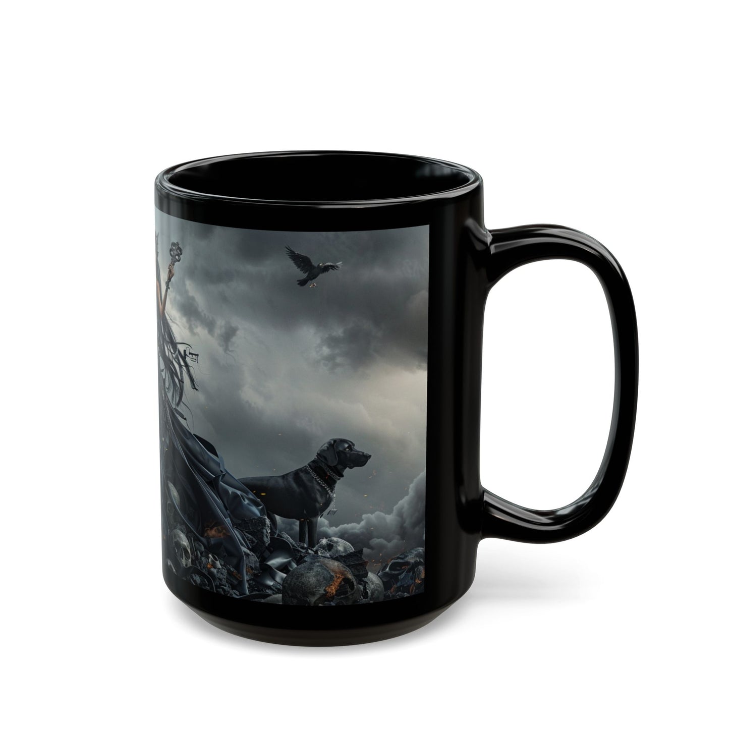 Hecate The Goddess of Crossroads, Magick and Witchcraft, Occult, Black Coffee Mug, HecateTea Cup (11oz, 15oz) - Homevalley.co.uk