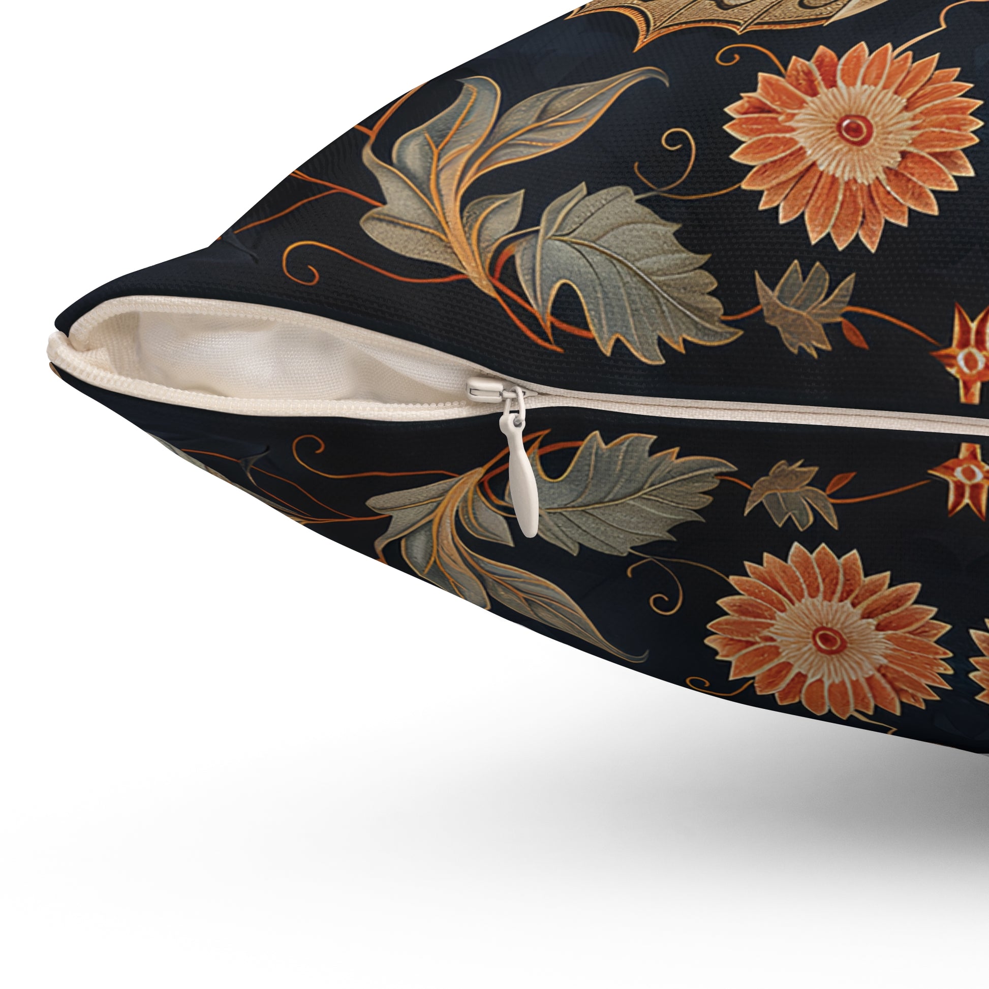 Butterfly Design Square Pillow, Butterflies and Flowers, insert included - Homevalley.co.uk