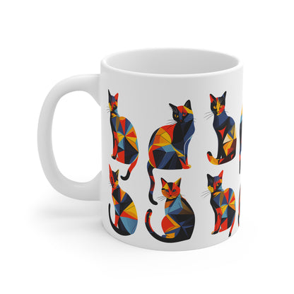 Cats White Coffee Mug, Cats and Kittens Coffee Cup, Cute Cats Tea Cup, Gift for Cat Lovers, Gift for Her, Gift for Friend,11oz - Homevalley.co.uk