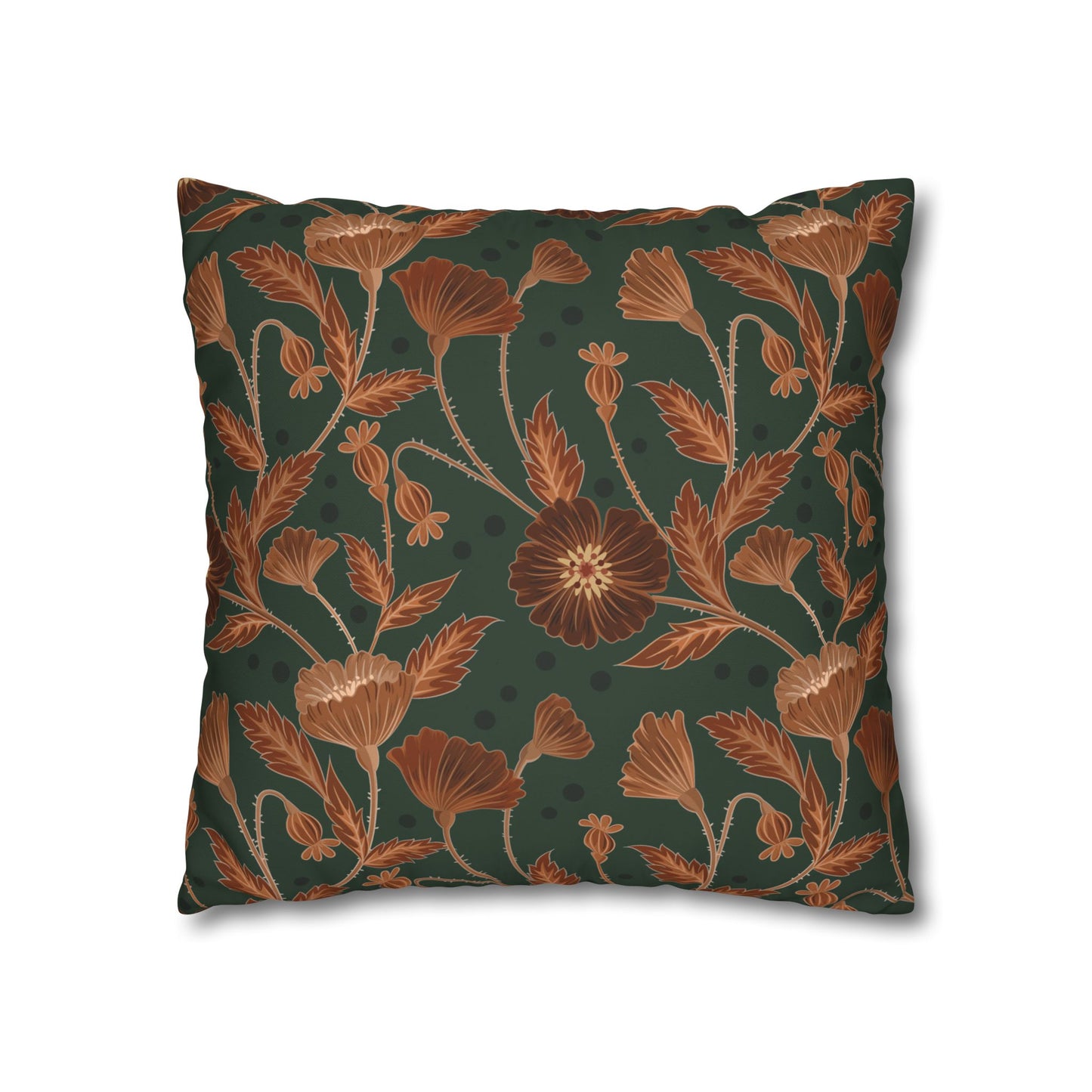 Seamise Cat Cushion Cover, Flowers Cushion Cover, Floral Pillow, Botanical Pillow, Animal Lovers - Homevalley.co.uk